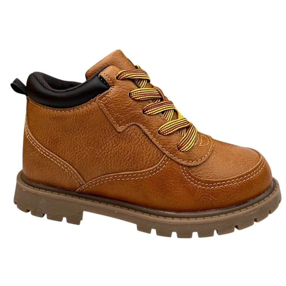 Carter's‎ Little Boys Boston Fashion Ankle Boot Size 11 Brown-Tan  Slip-on Style